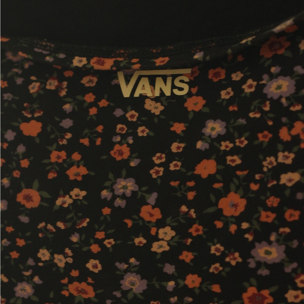 Vans Black Top with Floral Design